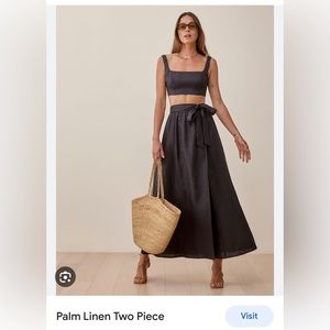 Reformation Palm Linen Two Piece Set
